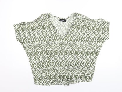 Womens UK Size S Wallis Green Basic T-Shirt