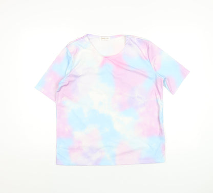 Womens UK Size M Femme Luxe Multicoloured Basic T-Shirt