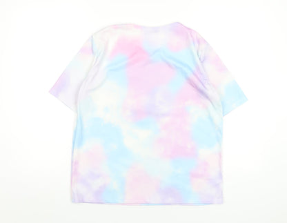 Womens UK Size M Femme Luxe Multicoloured Basic T-Shirt