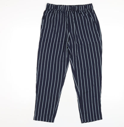 Womens UK Size 8 H&M Regular Fit  Blue Trousers