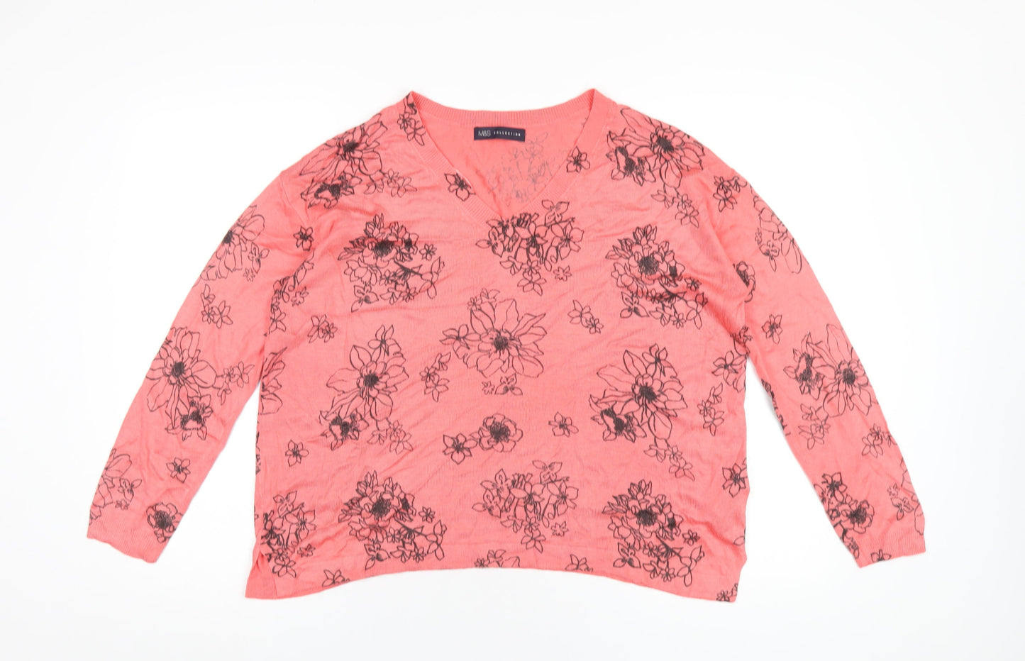Womens UK Size M Marks and Spencer Pink Pullover Jumper