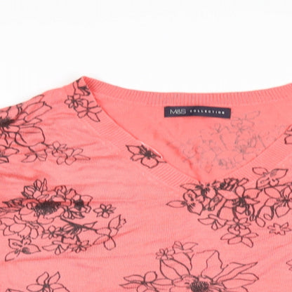 Womens UK Size M Marks and Spencer Pink Pullover Jumper