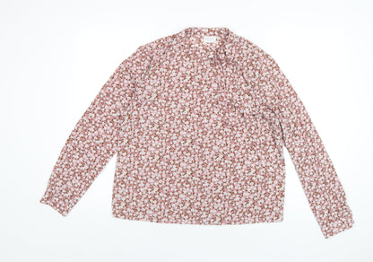 Womens UK Size 12 VILA Pink Basic Blouse