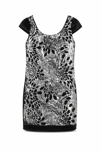 New Look Womens Silver Polyester Bodycon Size 12 Scoop Neck Pullover