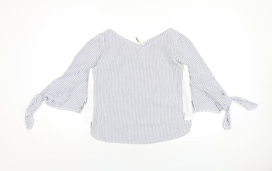 Womens UK Size S Stradivarius Blue Basic T-Shirt