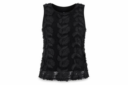 H&M Womens Black Polyester Basic Tank Size S Round Neck