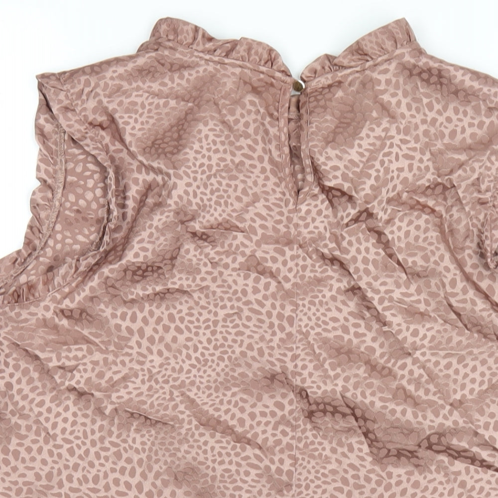 Womens UK Size 14 Dorothy Perkins Pink Basic T-Shirt