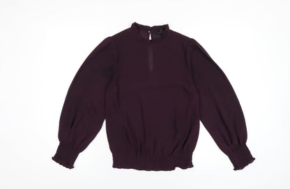 Womens UK Size 8 New Look Purple Basic Blouse