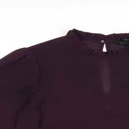 Womens UK Size 8 New Look Purple Basic Blouse
