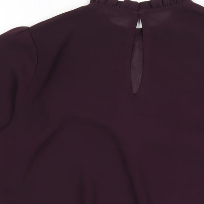 Womens UK Size 8 New Look Purple Basic Blouse