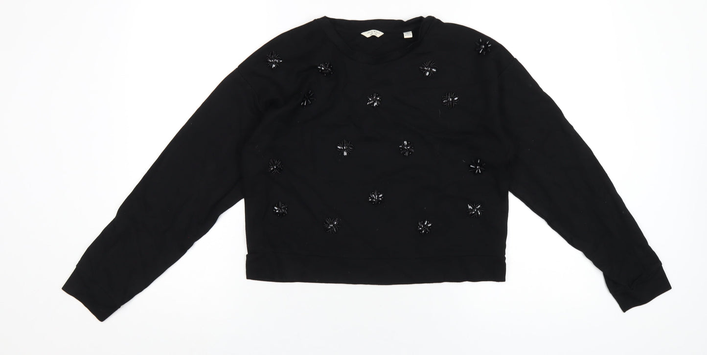 Womens UK Size 10 Jack Wills Black Pullover Sweatshirt