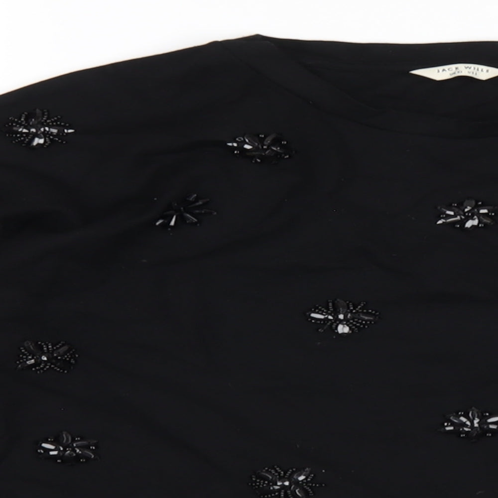 Womens UK Size 10 Jack Wills Black Pullover Sweatshirt