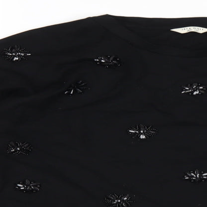 Womens UK Size 10 Jack Wills Black Pullover Sweatshirt