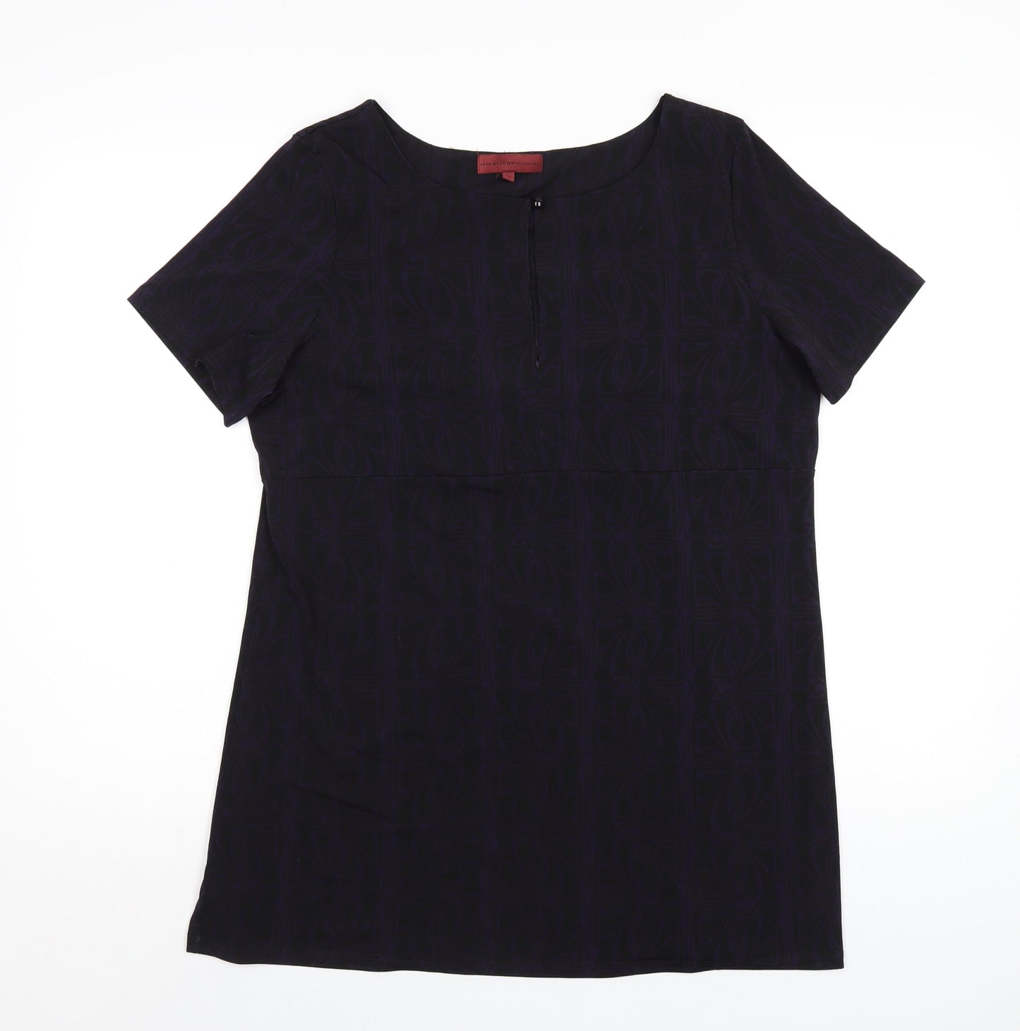Womens UK Size 16 John Richmond Purple Basic T-Shirt