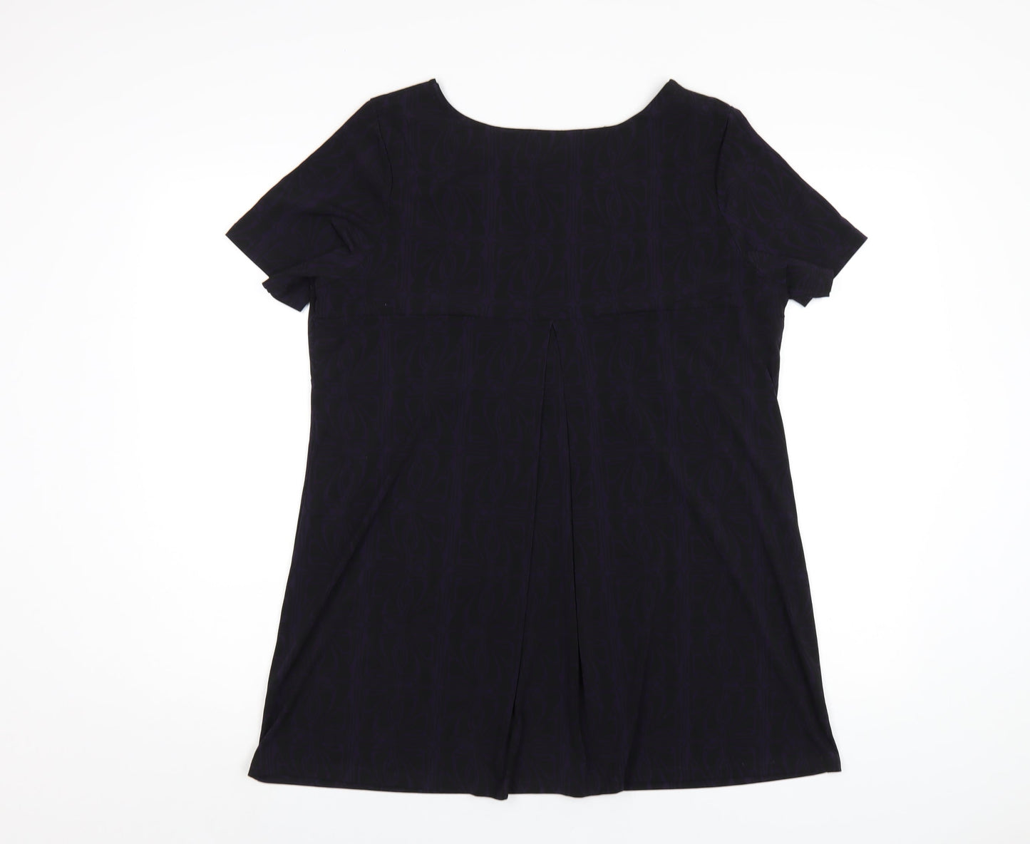 Womens UK Size 16 John Richmond Purple Basic T-Shirt