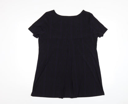 Womens UK Size 16 John Richmond Purple Basic T-Shirt