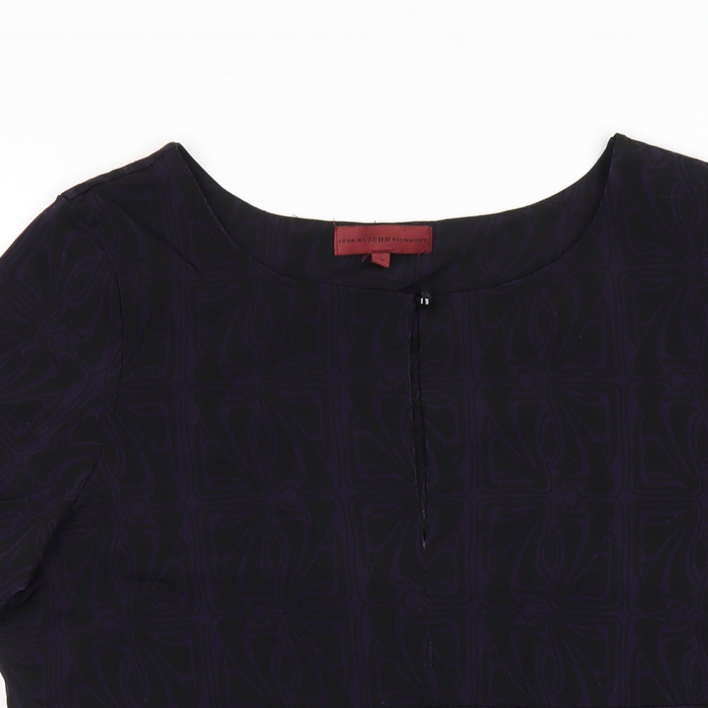 Womens UK Size 16 John Richmond Purple Basic T-Shirt