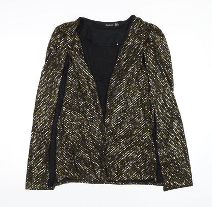 Womens UK Size 12 Boohoo Gold Jacket