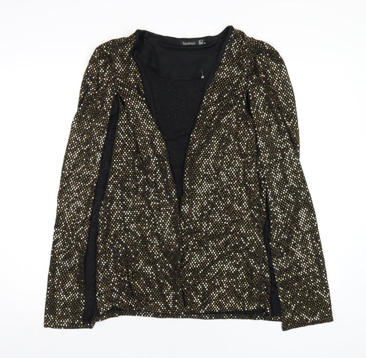Boohoo Womens Gold Jacket Size 12