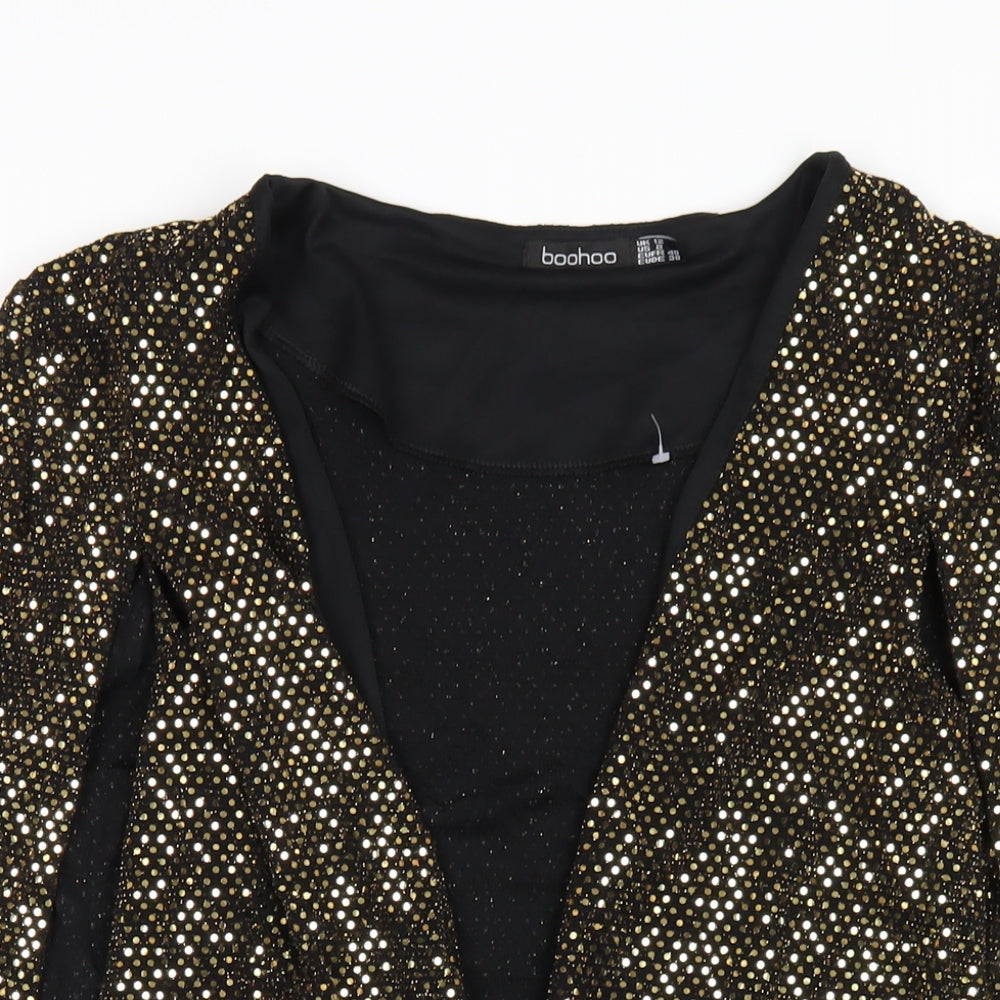 Womens UK Size 12 Boohoo Gold Jacket