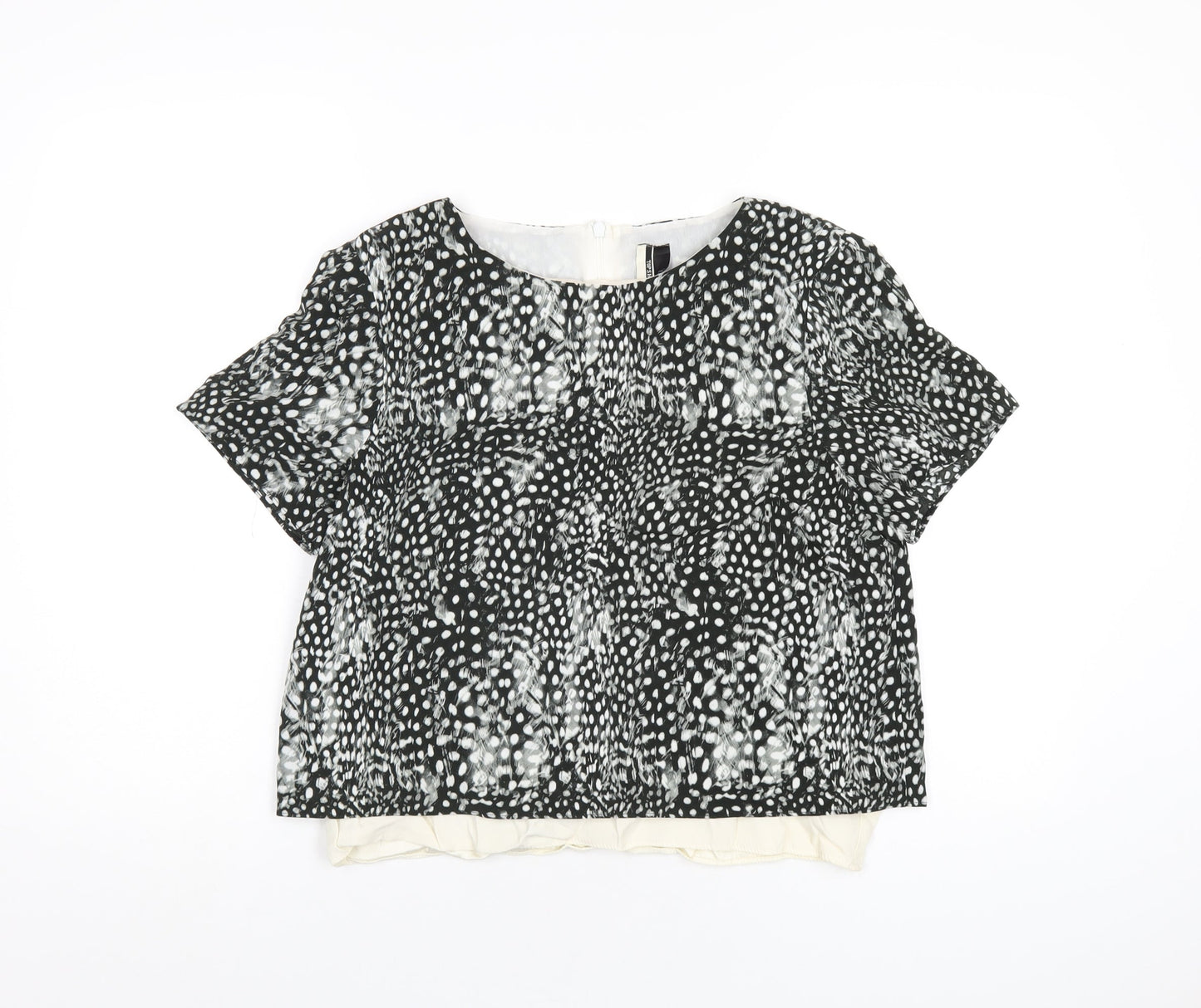 Womens UK Size 12 Topshop Black Basic T-Shirt