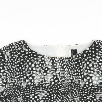 Womens UK Size 12 Topshop Black Basic T-Shirt