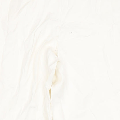 Womens UK Size S Zara Regular Fit  Ivory Trousers