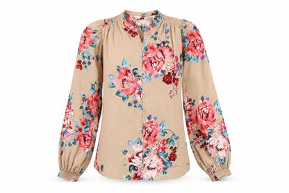 Marks & Spencer Womens Multicoloured Floral Polyester Top Pyjama Top Size 6 Button
