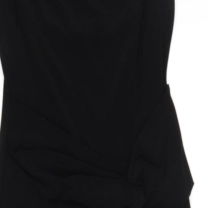 Debenhams Womens Black Polyester Maxi Size 10 Cowl Neck Pullover