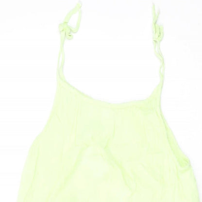 Next Girls Green Viscose Shift Size 14 Years Round Neck Pullover