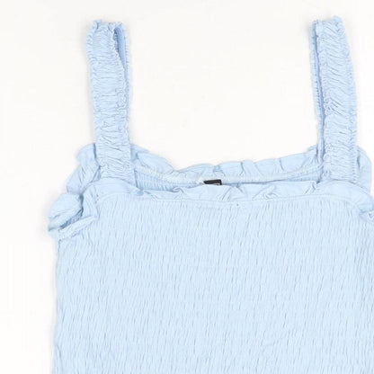 Womens UK Size 12 New Look Blue Basic T-Shirt
