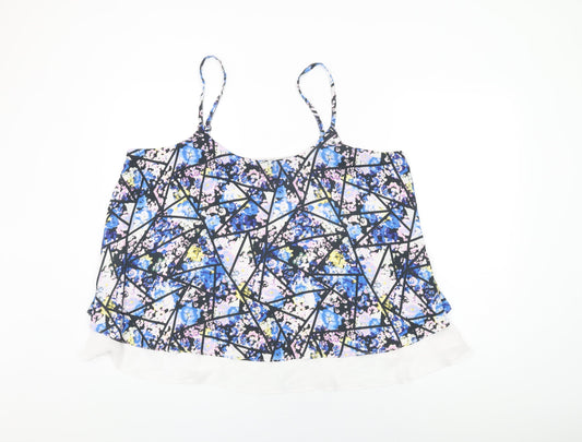 Definitions Womens Multicoloured Floral Polyester Camisole T-Shirt Size 22 V-Neck