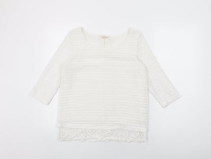 Womens UK Size 12 NEXT White Basic T-Shirt