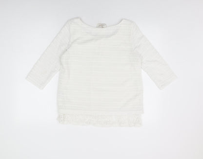 Womens UK Size 12 NEXT White Basic T-Shirt