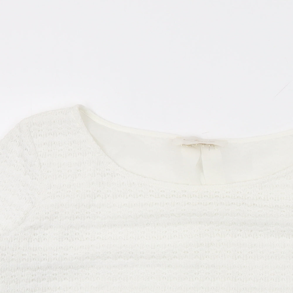 Womens UK Size 12 NEXT White Basic T-Shirt