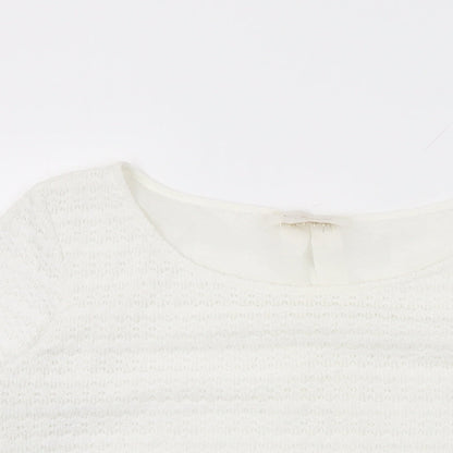 Womens UK Size 12 NEXT White Basic T-Shirt