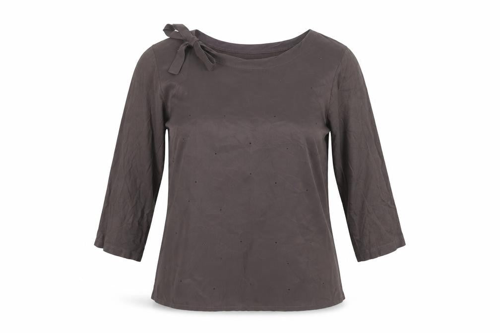 Womens UK Size 12 Per Una Grey Basic T-Shirt