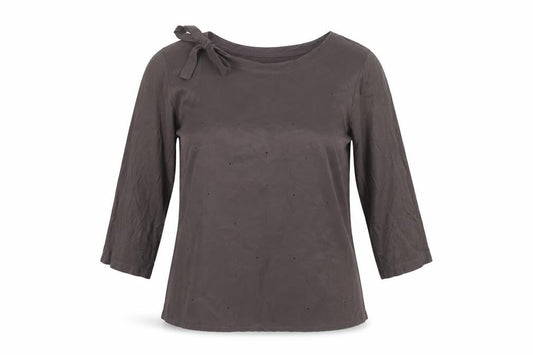 Womens UK Size 12 Per Una Grey Basic T-Shirt