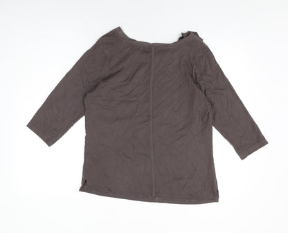 Womens UK Size 12 Per Una Grey Basic T-Shirt
