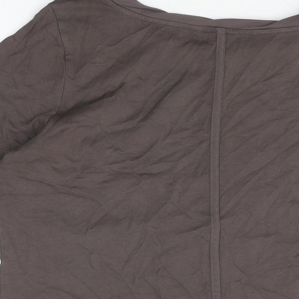Womens UK Size 12 Per Una Grey Basic T-Shirt