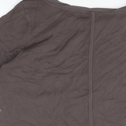Womens UK Size 12 Per Una Grey Basic T-Shirt