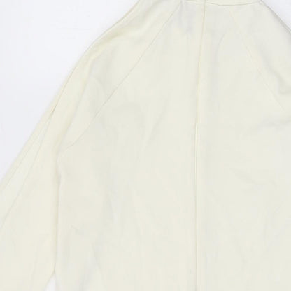 River Island Womens Ivory Polyester Playsuit One-Piece Size 8 Zip