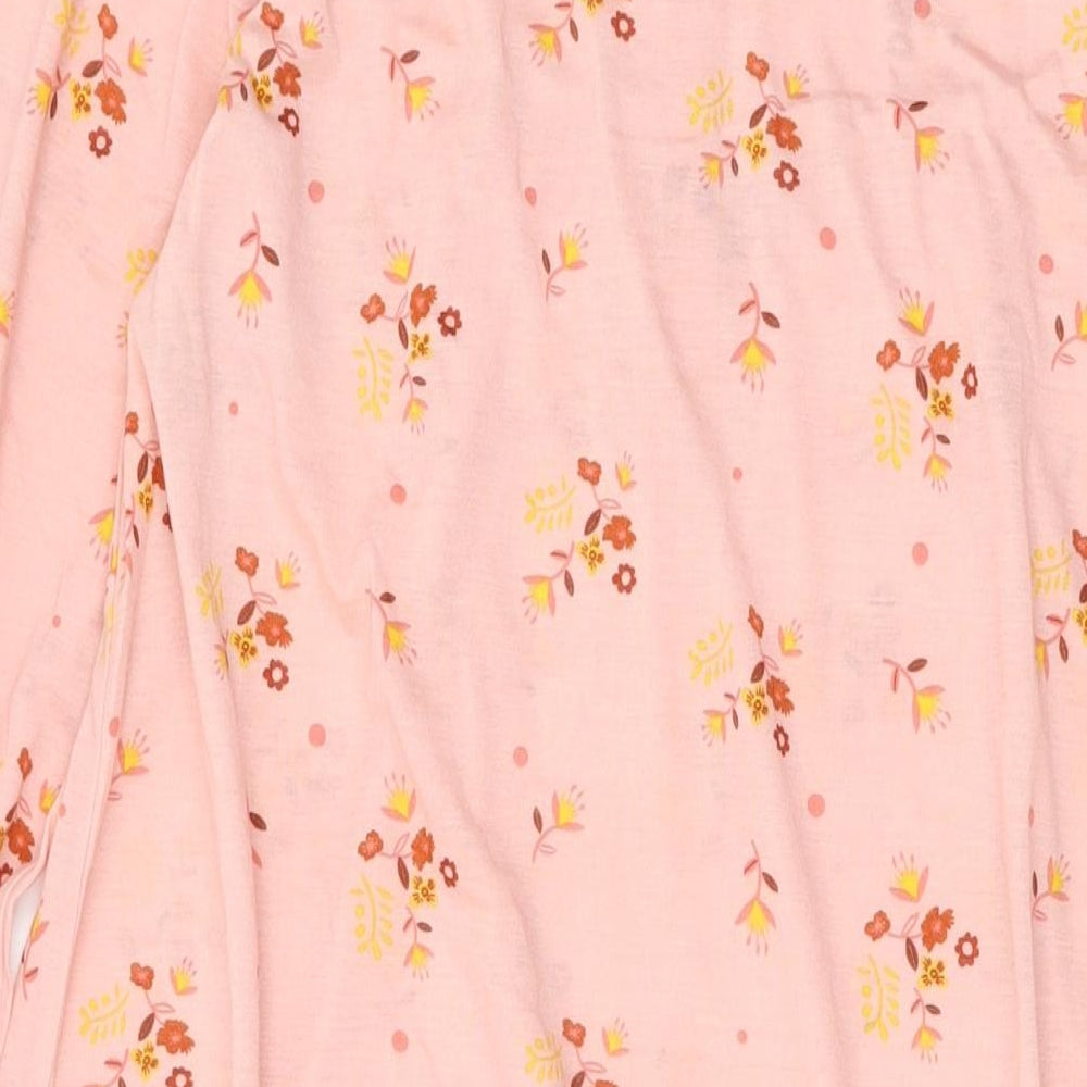 Afibel Womens Pink Floral Polyester Top Dress Size 14 Button