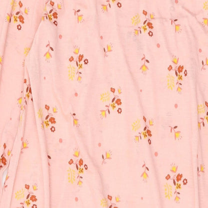 Afibel Womens Pink Floral Polyester Top Dress Size 14 Button
