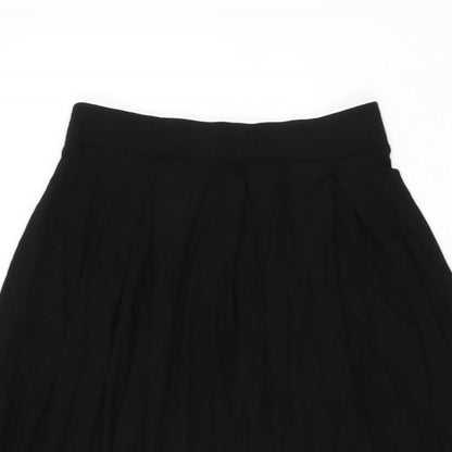 ASOS Womens Black Viscose Swing Skirt Size 8