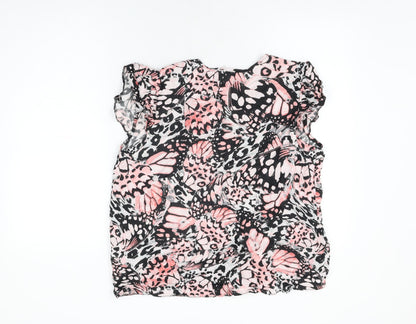 Womens UK Size 14 Wallis Multicoloured Basic T-Shirt