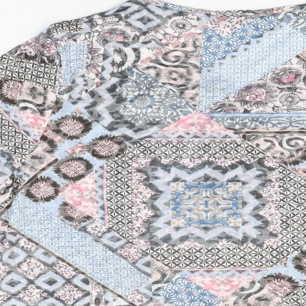 Bonmarché Womens Multicoloured Floral Viscose Basic T-Shirt Size 20 Round Neck - Patchwork