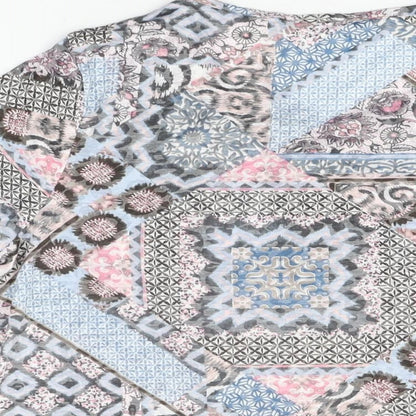 Bonmarché Womens Multicoloured Floral Viscose Basic T-Shirt Size 20 Round Neck - Patchwork