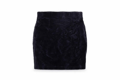 Womens UK Size 12 Warehouse Mini Velour Skirt