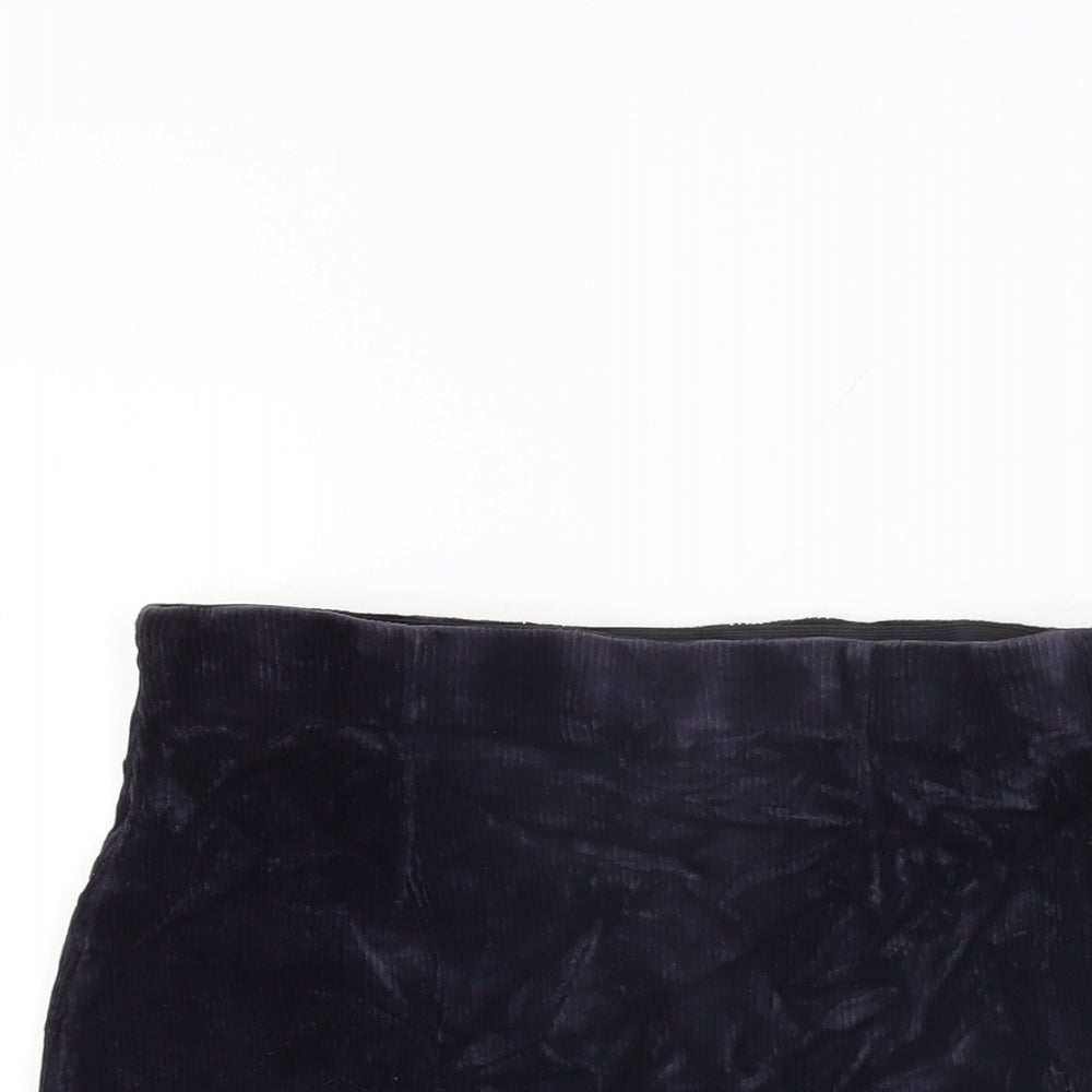 Womens UK Size 12 Warehouse Mini Velour Skirt